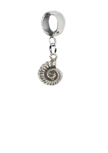 Ammonite fossil pewter a - pewter, on