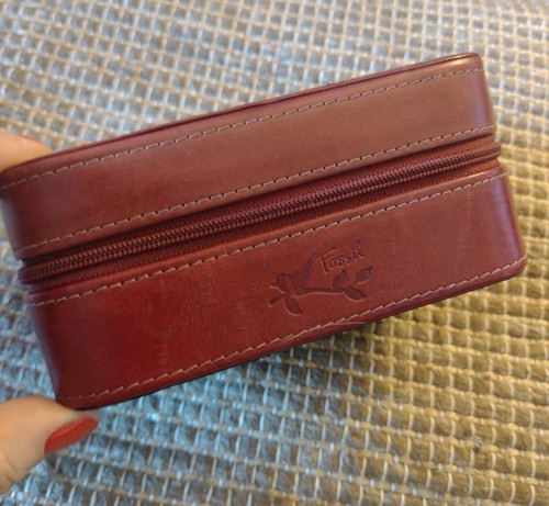 Fossil leather jewellery box - fossil,