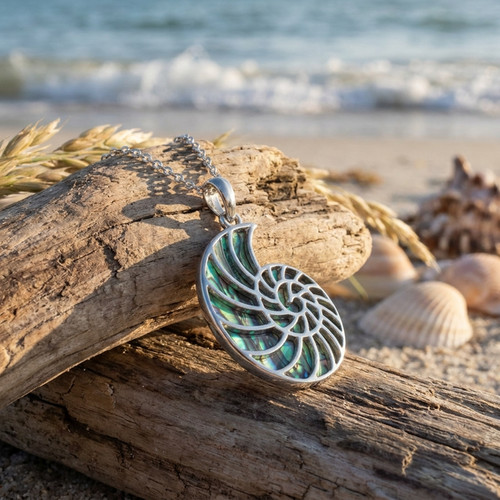 Tide jewellery inlaid paua - tide,