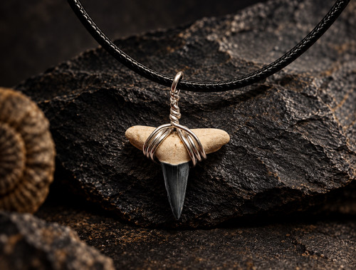 Genuine fossil lemon shark - genuine,
