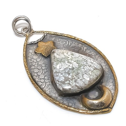 Fossil coral gemstone handmade - fossil,
