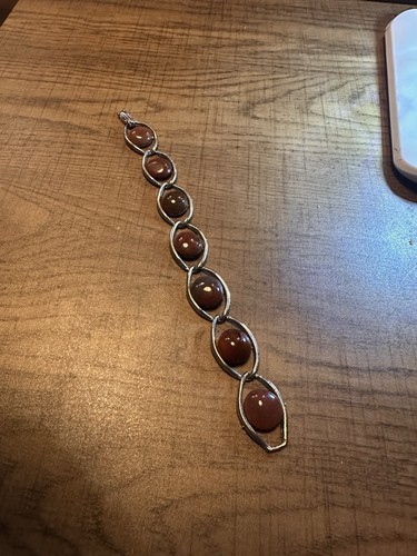 Ladies brown stone bracelet - brown,