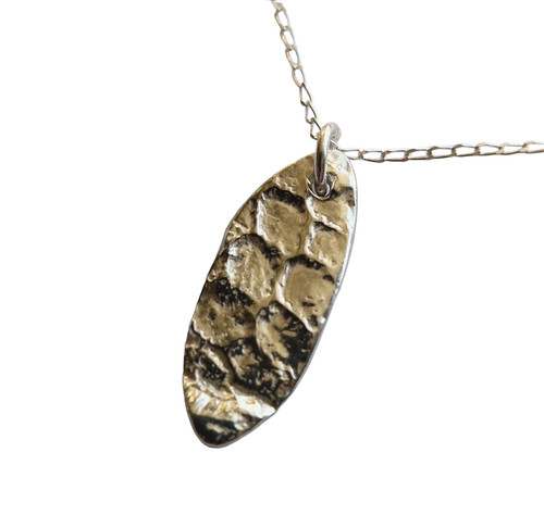 Solid silver fossil dinosaur - solid,