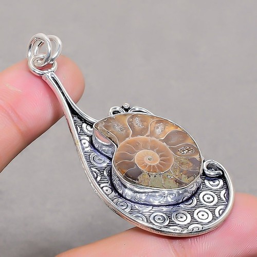Ammonite fossil 925 sterling - ammonite,